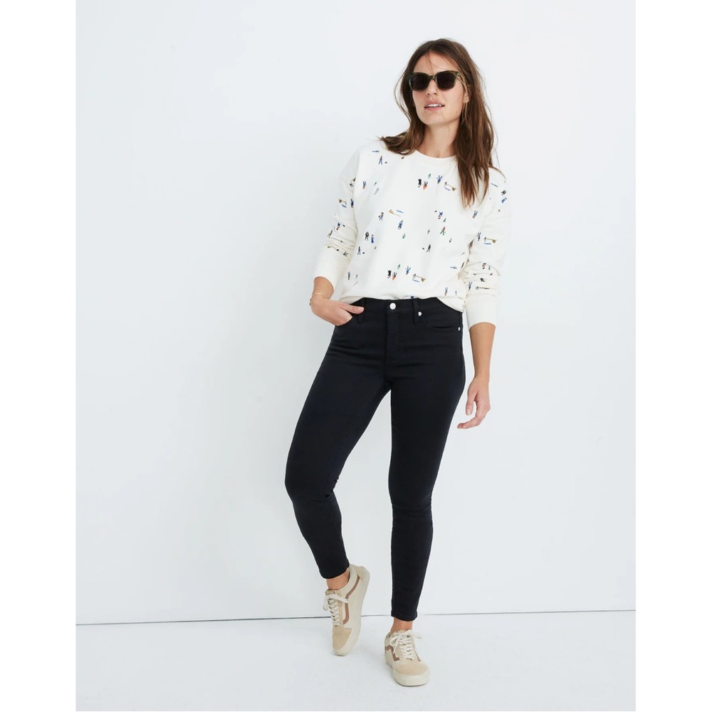 Madewell Petite 9" Mid-Rise Skinny Jeans in Lunar Wash: TENCEL™ Denim Edition